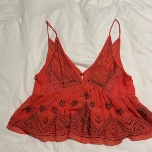 Free People Pink Beaded Tank